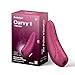 Produktbild Satisfyer 'Curvy 1 Connect App' Klitoris-Sauger 13,5 cm | Druckwellen-Vibrator Sex-Spielzeug für Sie | Klitoris-Stimulation leise & stark | Auflegevibrator mit Vibrationen und App | Farbe: bordeaux