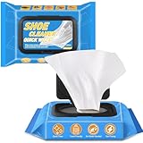 Shoe Wipes,30 Pcs Trainer Wipes, Sneaker Wipes Remove Dirt Stains, Disposable Safe Shoe Cleaning Wipes, Shoe Cleaner Wipes for White Shoe, Leather, Knit Care, Travel Portable, Individually Packed