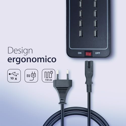 Chargeur multiple USB 10 prises idéal en déplacement avec une securit LED