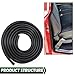 GRAND ORANGE Rubber Front Door Seal Weatherstrip 2pcs Compatible with Ford Bronco 1978-1979, Fit Ford F100 F150 F250 F350 Truck 1973 1974 1975 1976 1977 1978 1979 Black Rubber Door Weather Stripping