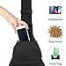 Lukovee Pet Sling, Hand Free Dog Sling Carrier Adjustable Padded Strap Tote Bag Breathable Cotton Shoulder Bag Front Pocket Safety Belt Carrying Small Dog Cat Puppy Machine Washable (Black, S)