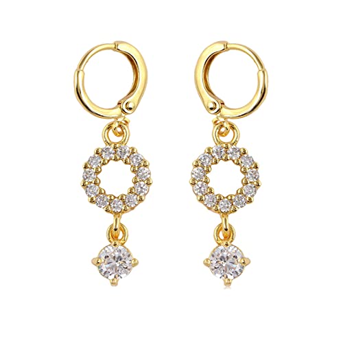 Boucles d'oreilles en Or 9K hypoallergéniques pour oreilles sensibles avec moissanite
