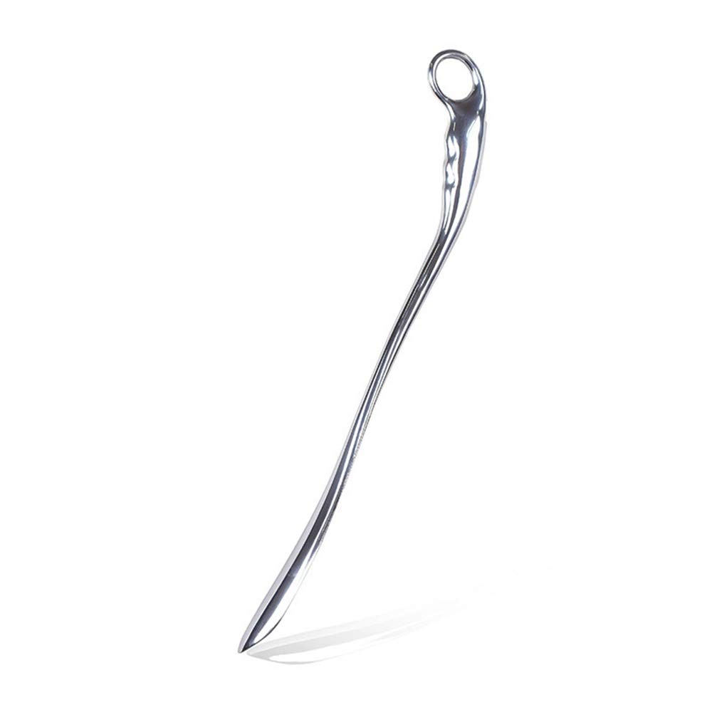 Schuhlöffel, Schuhlöffel aus Aluminiumlegierung, Metall, Schuhlöffel mit poliertem Griff, Schuhlöffel, Schuhhelfer (Farbe: Silber, Größe: 52 x 4,8 cm) (Silber 52 x 4,8 cm)