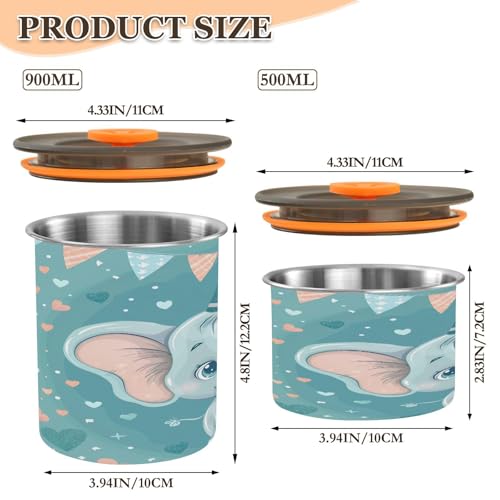 Contenedor hermético para café Qilmy acero inoxidable 30oz miniatura 3