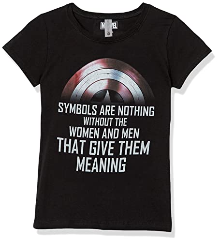 T-shirt Marvel fille Shield noir XL vêtement de sport extensible