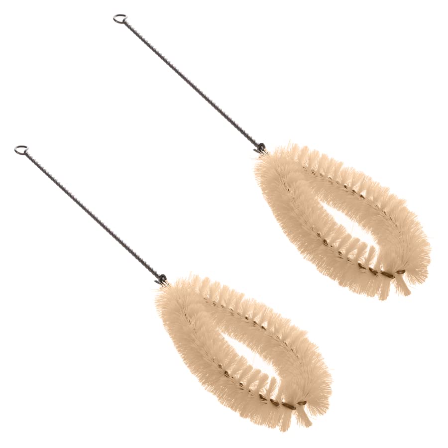 Set of 2 Heavy Duty Lab-grade Beaker Brush 460mm Long + Stainless Steel Wire Handle Labware Biology Chemistry Laboratory Experiment Education