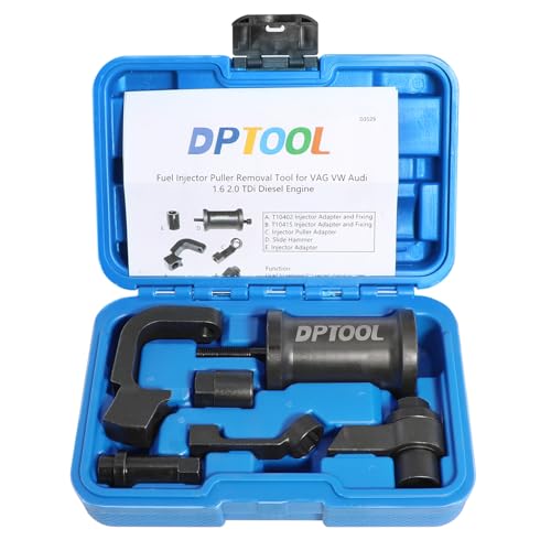 DPTOOL Kit d'outils de retrait d'injecteur de carburant compatible avec moteur diesel VAG VW Audi 1.6 2.0 TDi Remplacement T10402 T10415
