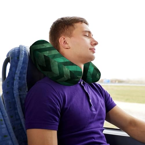 Almohada de espuma viscoelástica cervical verde tamaño moderado miniatura 7
