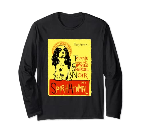 Cute Cavalier King Charles Cocker Spaniel Dog Art Gift Long Sleeve T-Shirt