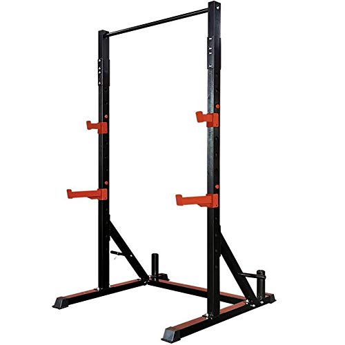 OTQEFTN Squat Rack Stand Barbell Free Press Bench Home Gym Squat Rack Stands, Adjustable Gym Squat Barbell Power Rack Barbell Rack Squat Stand Home Fitness Equipment Weight Training Equipm