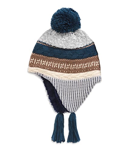 Faherty Frost Stripe Fair Isle Beanie in Natural Peak - FINAL SALE