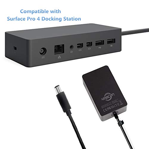 Surface Dock Charger,Kabcon 90W 15V 6A Power Supply Compatible With Microsoft Surface Docking Station (Pd9-00003)，Model 1749 Power Transformer Charger With 6.2Ft Power Cord With A Storage Pouch #TOP2