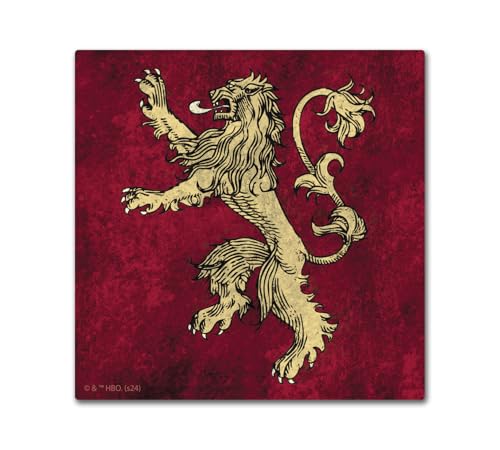 Image of Elektroplate Game of Thrones House Lannister Dynamic Car Decal 3.5 inch | Officially Licensed - Weatherproof Automotive Grade Vinyl Lion Sticker for Water Bottle, Laptop & More - Made in the USA