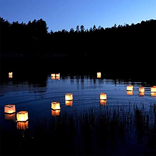 Diagtree 20 Pcs Biodegradable 5.9-Inch Floating Water Candle Chinese Paper Lanterns For Wishing Praying Blessing Wedding Festival Event Party Patio Memorial Pool Side Decoration thumb #5
