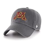 '47 NCAA Minnesota Golden Gophers Mens Clean Up Adjustable Hat Clean Up Adjustable Hat, Charcoal, One Size