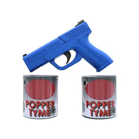 LaserLyte TLB-LPT Popper Tyme Trainer Target with Compact Glock 43 Training Pistol for Reactive Laser Shooting and Dry Fire Practice Cover