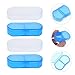 Healvian 6pcs Medicine Storage Organizer Travel Cases for Pills Vitamins Medication Small Lightweight Plastic Containers for Easy Daily Use