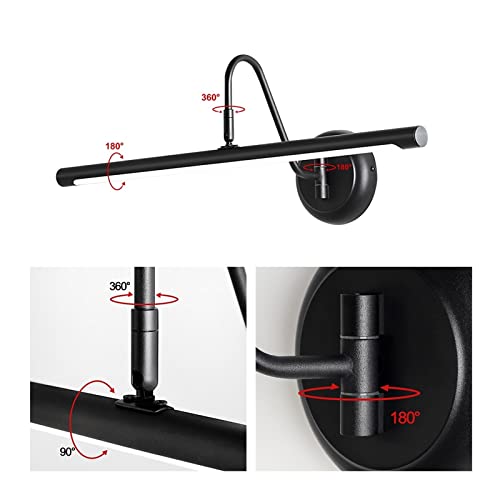 Apliques LED negros para cuadros y pared interior moderna de 55cm a 100cm 4