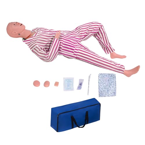 Patient Care Medical Manikin, 5.24ft Life Size Medical Mannequin for Training Multifunction Nursing Training Mannequins for Students Nursing Education Teaching Medical Training Skills
