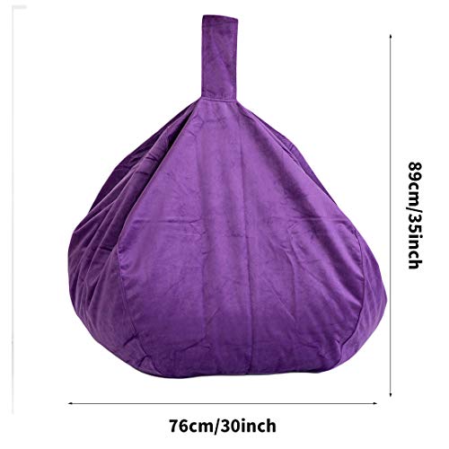 Stuffed Animal Storage Bean Bag Chair, Soft Velvet Beanbag Cover Only With Inner Liner For Organizing Plush Toys, Beans - Update The Old Beanbag Into A New Bean Bag Seat For Kids - 38" Extra Large #TOP7