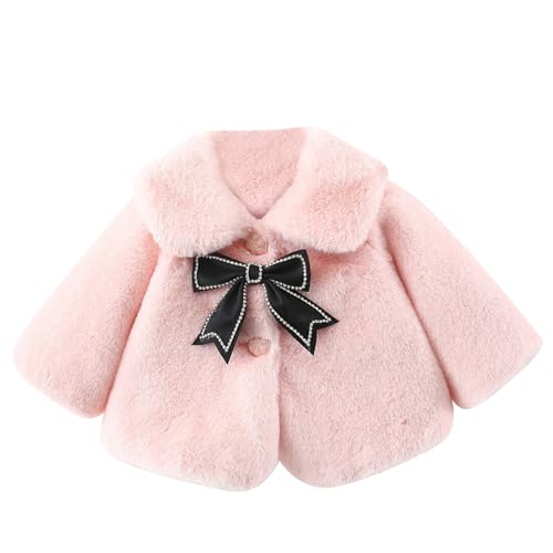 Manteau hiver fille polaire chaude rose 6-12 mois avec écharpe vêtement bébé