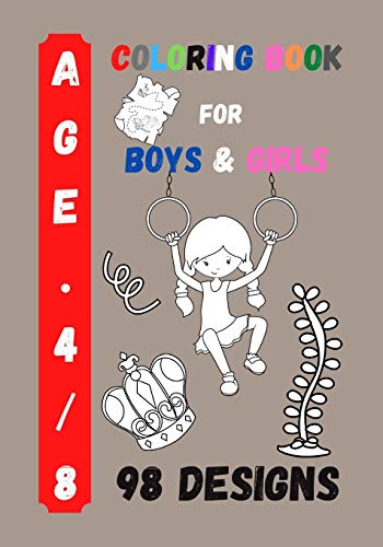 COLORING BOOK FOR BOYS AND GIRLS: KIDS COLORING ACTIVITY (RAINBOW)
