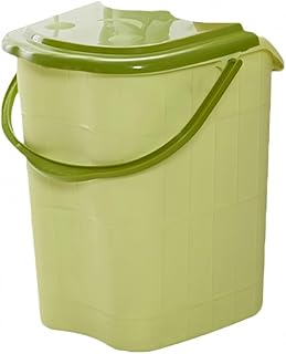 WXQ足湯バケツ、足湯洗面器、厚型、マッサージ、足湯用バケツ フットマッサージャー フットマッサージ 足つぼ 保温フットバス 頭寒足熱 足湯 リラックス 冷え対策家庭用マッサージやふくらはぎのケアに適しており、家庭用に適しています。 (37*34*54CM,グリーン)