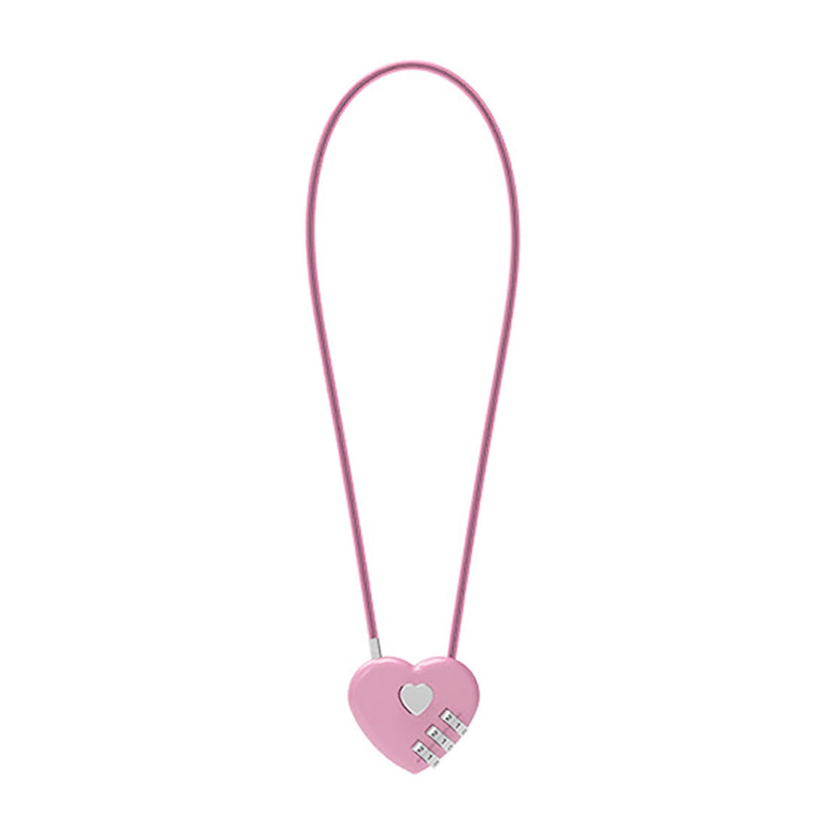Wish Lock for Lover, Wedding Small Cord Combination Padlock, Travel Bag, Suitcase, Long Wire Rope, Travel Padlock, Luggage