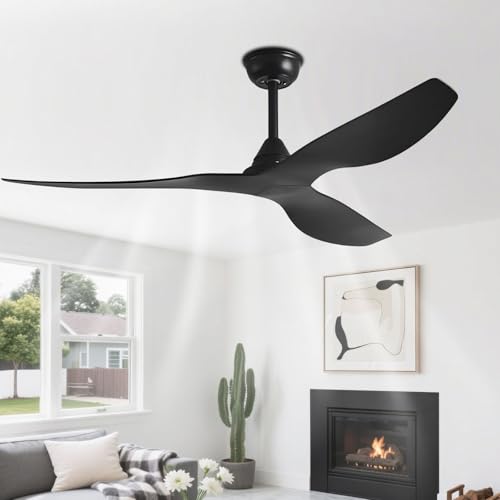 Ventilateur de plafond 6 vitesses silencieux et réversible avec télécommande - 2