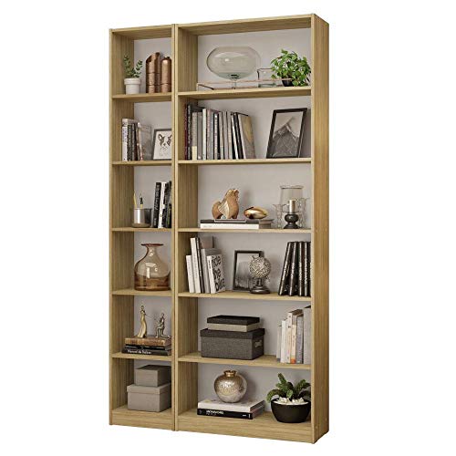 Kit Madesa Estante Livreiro 6908 + Estante Livreiro 6906 - Carvalho