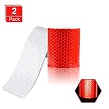 ☛Reflektoren Sicherheit Warnklebeband - Reflektorband selbstklebend hergestellt aus hochwertigem PVC, wasserdicht und feuchtigkeitsbeständig und hat eine lange Lebensdauer