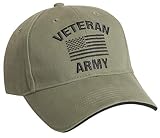 Rothco Vintage Low Profile Cap - Army Veteran, Olive Drab