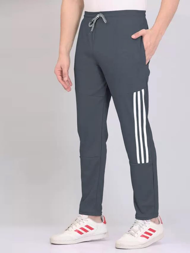 Image of Selvia Men's Mid Rise Lycra Full Elastic Sport Wear Stretchable Track Pant