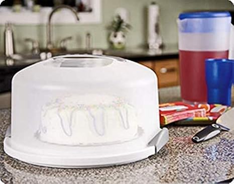 Sterilite Cake Server Circular Serving Container White