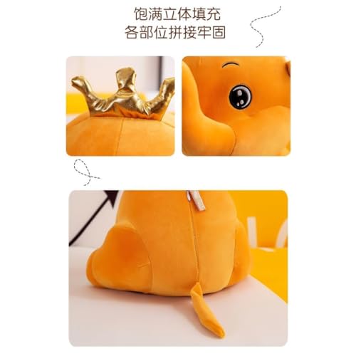 Image of Lovely Elephant with Crown Super Soft Stuffed Plush Toy Cartoon Characters Kids Favorite Ellie Soft Toy Animal Smile Home Decoration Item 35 cm