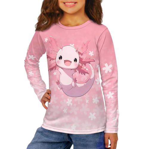 Image of Kids Long Sleeve Shirts for Girls 3-16 Year Old Cute Clothes for Teen Girls Casual Workout Tops