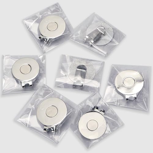 3 Pack or 6 PackGolf Hat Clips Magnetic Golf Ball Marker Holders for Golf Hats Caps Pants Gloves Bags Visors Belts Nickel-Plated Alloy Clips for Metal Golf Ball Markers (Ball Marker Not Included)
