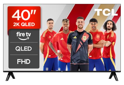 TCL 40SF560 Televisor 40 Pulgadas QLED Full HD, Smart TV con Fire TV, Control por Voz Alexa, HDR10, Dolby Audio, DTS Virtual:X, AirPlay 2, Sin Bisel