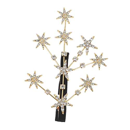 PartyKindom Creative Rhinestones Hair Clip for Women Elegant Branch Design Sparkly Barrette for Weddings Parties and Daily Wear Fashionable present Accessory