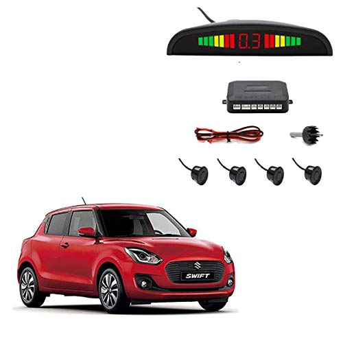 Image of AutokraftZ Car Reverse 4 Parking Sensor System Quality Reverse Backup Radar System with LED Display for Maruti Suzuki Swift