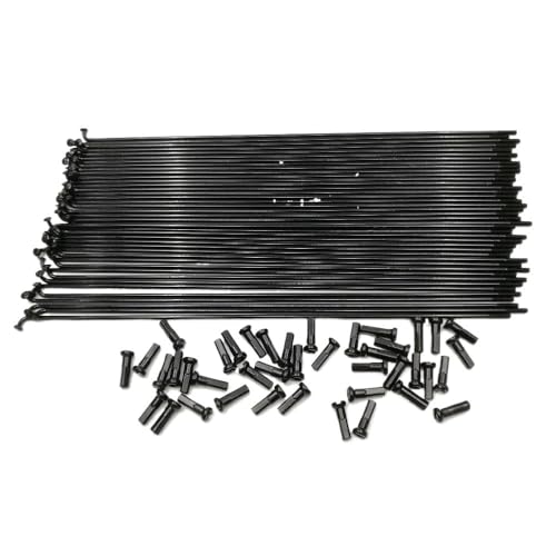 YoGaes Rayons De VéLo 14G Rayons de Bicyclette de Couleur Noire de 2,0 millimètres de diamètre Rayon Velo(Length 245mm)