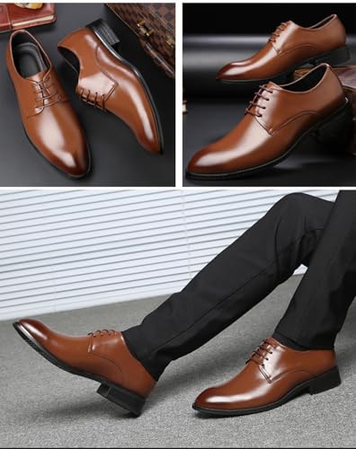 Men's Black Dress Shoes Formal Derby Shoes Comfortable Business Office Wedding Shoes with Anti-Slip TPR Outsole3