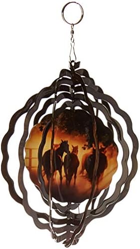 Next Innovations 101408001-HORSEFARM Wind Spinner - 10” Metal Wind Spinner, Multicolor