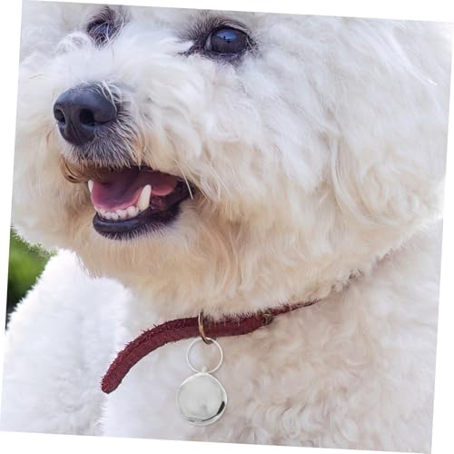 iplusmile 6 Stück Zubehör für Haustierglocken Welpe Glocke Hundekragen Charme kleine Hundeglocken Haustier kleine Glocken Haustierklingel selber machen Metall Silver