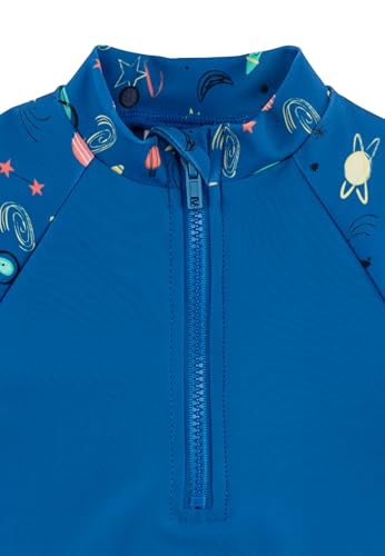 Sterntaler Badeshirt Kurzarm Weltraum Juego de Camisa para Nadar, Azul Cobalto, 12 Meses para Bebés