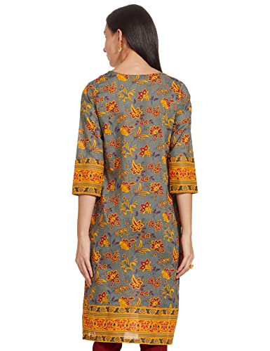 Image of Rangriti Womens Round Neck Printed Kurta