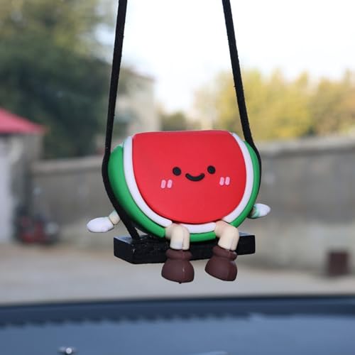 oscilante para automóvil - Colgante de espejo, En forma de fruta, decorativo colgante | móvil para decoración de interiores, camión, SUV, remolque, tractor, hogar, dormitorio, ap