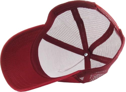 Image of KBETHOS Classic 5 Panel Cotton Twill Mesh Trucker Cap with Adjustable Snapback