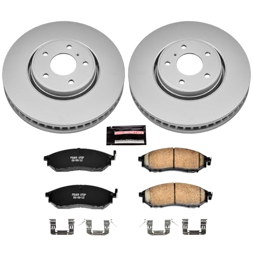 Image of PowerStop Front Brake Kit for INFINITI FX35 2005-12 |FX37 2013 |FX45 2005-08 |QX70 2014 - Fully-Coated Disc Rotors with Z17 Ceramic Brake Pads Replacement, CRK5264