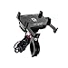 Hoembpn YGL Porta Telefono per Moto con Caricabatterie, Alluminio Impermeabile Supporto per Telefono, Caricatore USB QC 3.0 Compatibile con iPhone/Huawei/Samsung su Veicoli 12-24V